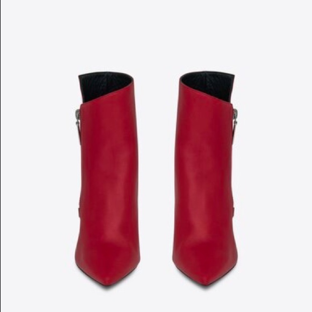 Saint Laurent Niki Wedge Booties in Lambskin - Picture 8 of 10